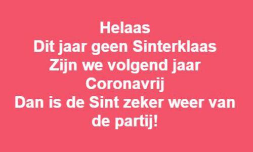 Geen Sinterklaasintocht dit jaar in Westerlee
