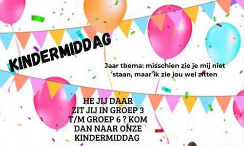 Kindermiddag op 22 april
